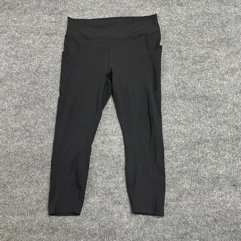 Fabletics Leggings Womens Size L Black PureLuxe High Waisted Pockets Athletic